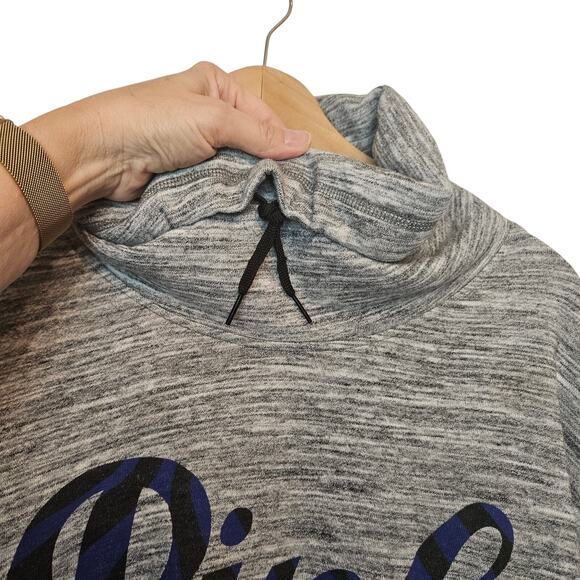 Victoria's Secret Womens Gray Cowl Funnel Neck PINK Spellout Sweatshirt Sz M - Picture 5 of 13